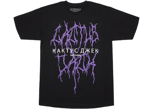 Travis Scott Dj Screw Lightning Tee Black
