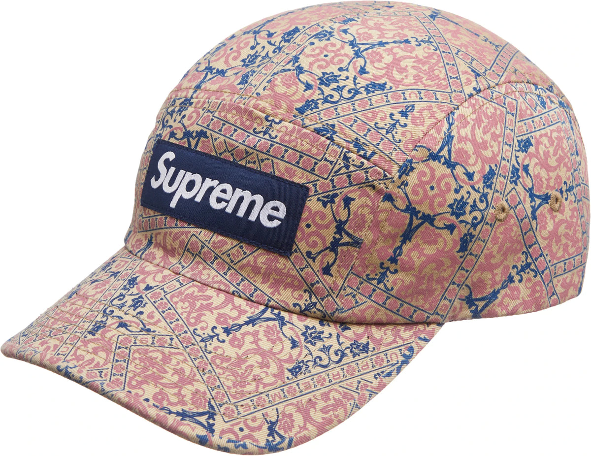 Supreme Washed Chino Twill Camp Cap (FW21) Floral Cards