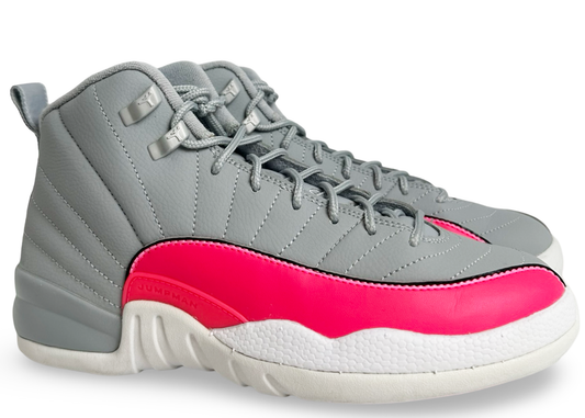 Jordan 12 Retro Wolf Grey Racer Pink (GS)