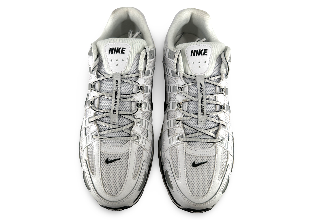 Nike P-6000 White Metallic Silver Black