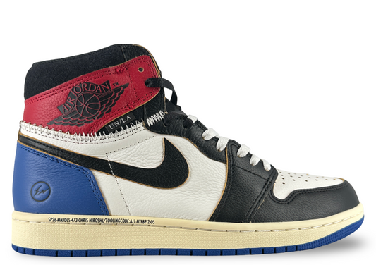 Jordan 1 Retro High OG SP Fragment x Union LA Varsity Red Sport Royal