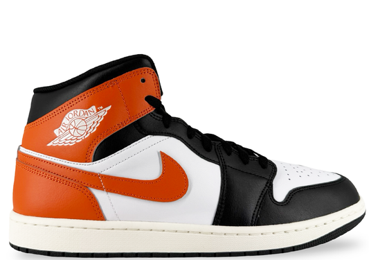 Jordan 1 Mid Black Toe Starfish