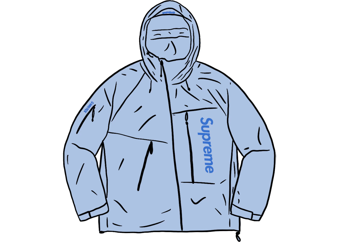 Supreme GORE-TEX Paclite Shell Jacket Light Blue