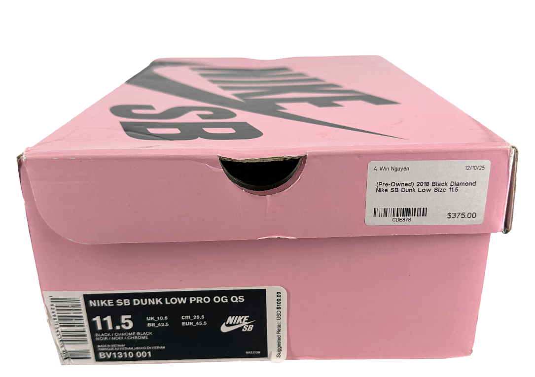 Nike SB Dunk Low Diamond Supply Co. Black Diamond