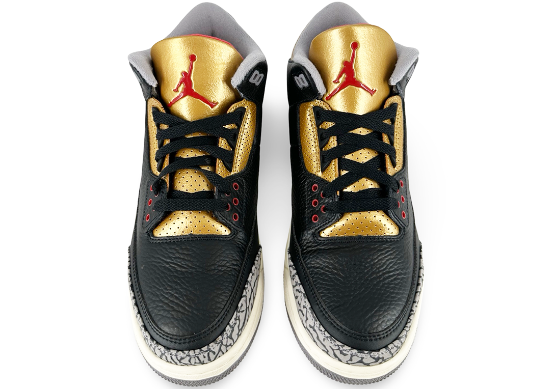 Jordan 3 Retro Black Cement Gold (Women's)