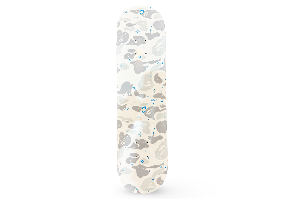 BAPE Space Camo Skateboard Deck White