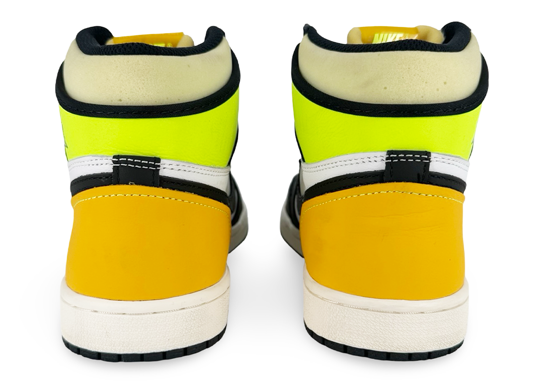 Jordan 1 Retro High White Black Volt University Gold