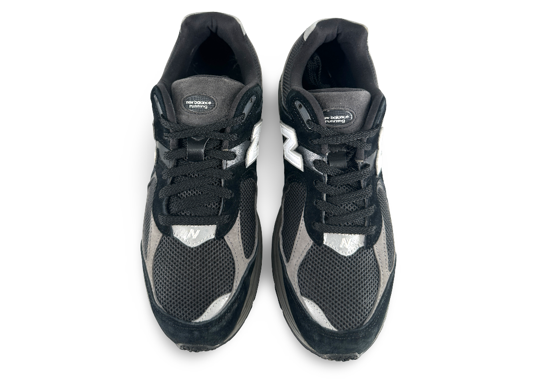 New Balance 2002R Black Dark Grey White