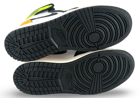 Jordan 1 Retro High White Black Volt University Gold (GS)