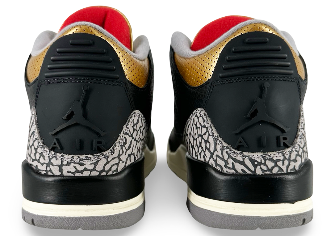 Jordan 3 Retro Black Cement Gold (Women's)