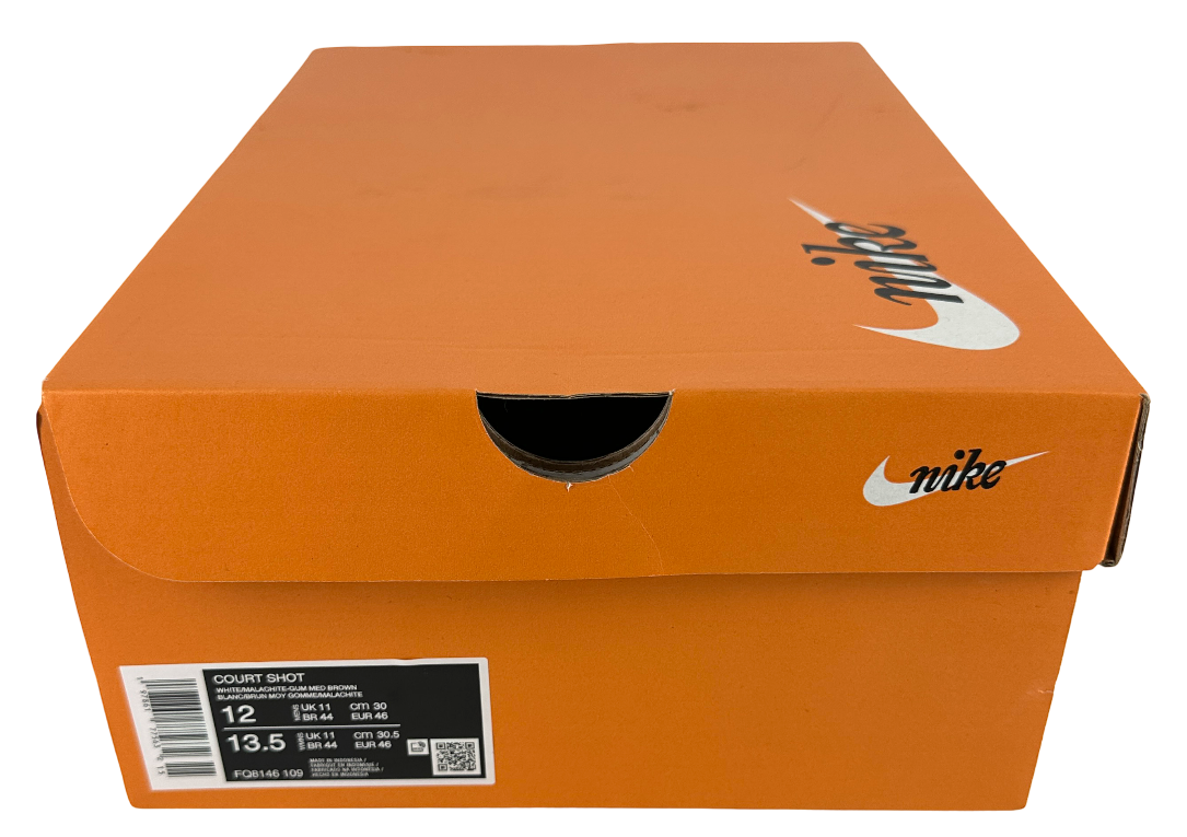 Nike Court Shot White Gum Medium Brown Malachite