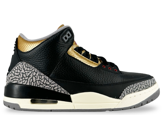 Jordan 3 Retro Black Cement Gold (Women's)