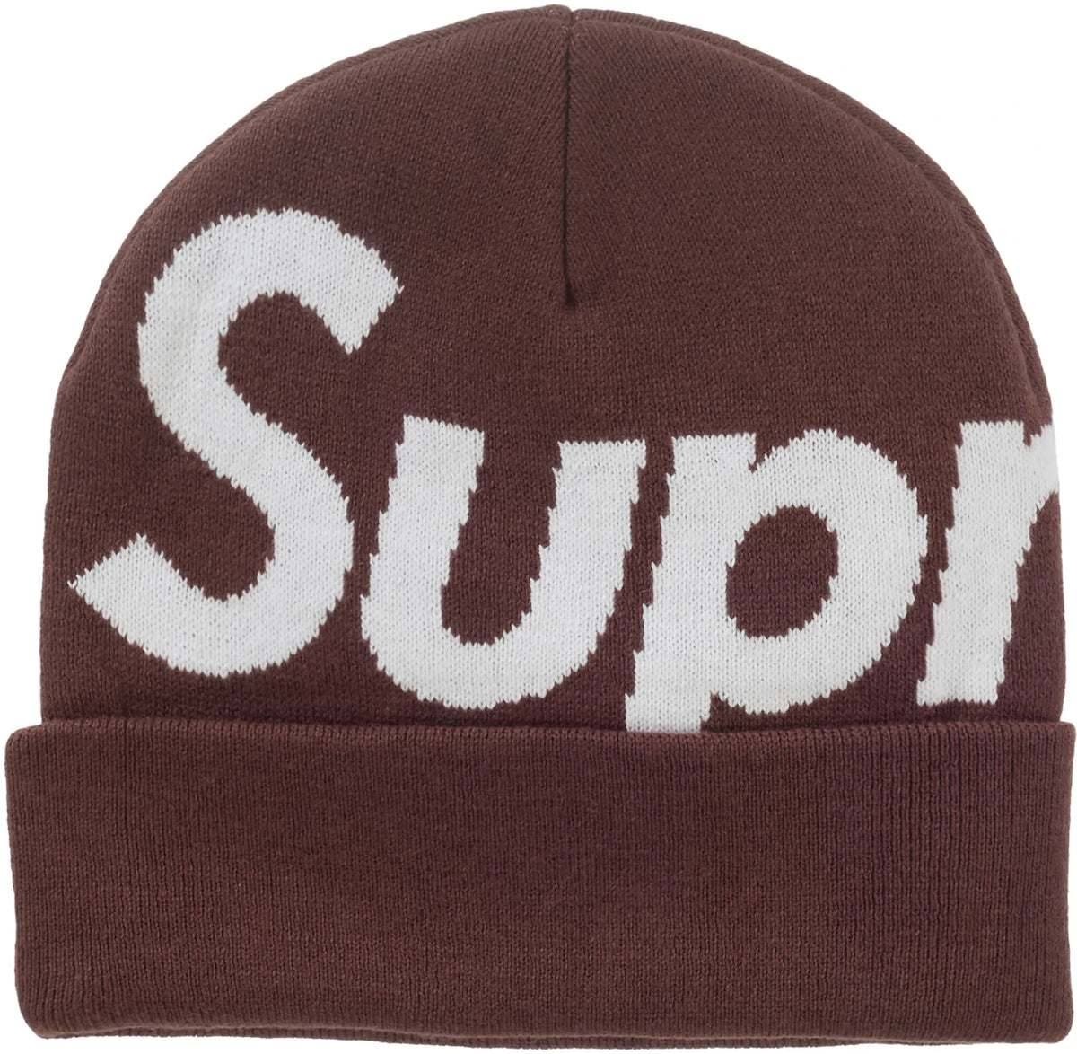 Supreme Big Logo Beanie Brown