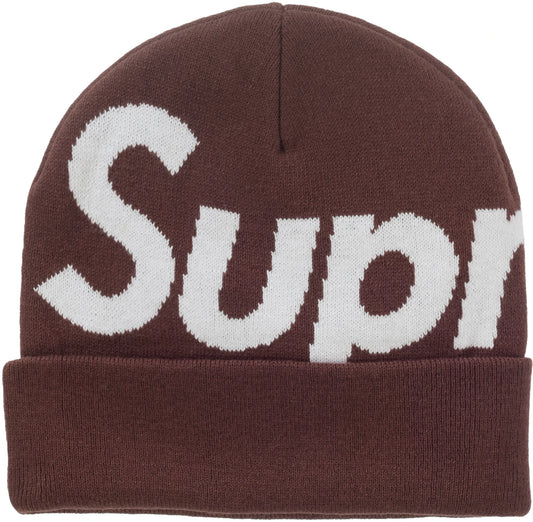 Supreme Big Logo Beanie Brown