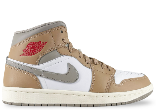 Jordan 1 Mid Rattan White College Grey