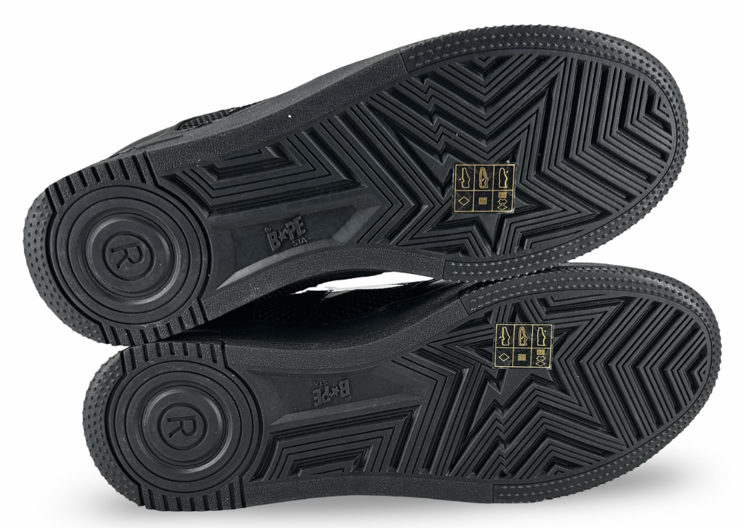 A Bathing Ape Bape Sta Black Mesh