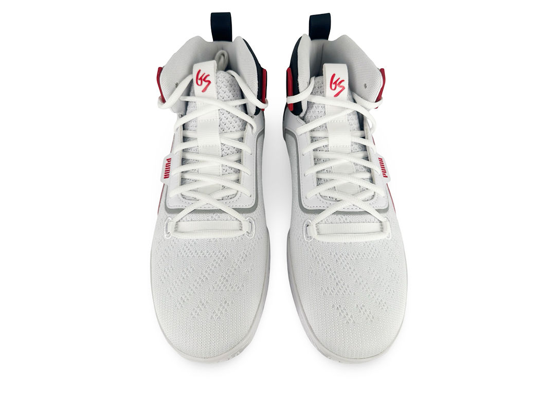 Puma Legacy White High Risk Red x God Shammgod