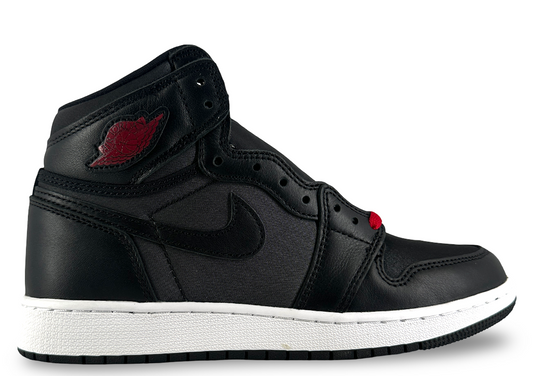Jordan 1 Retro High Black Satin Gym Red Black (GS)