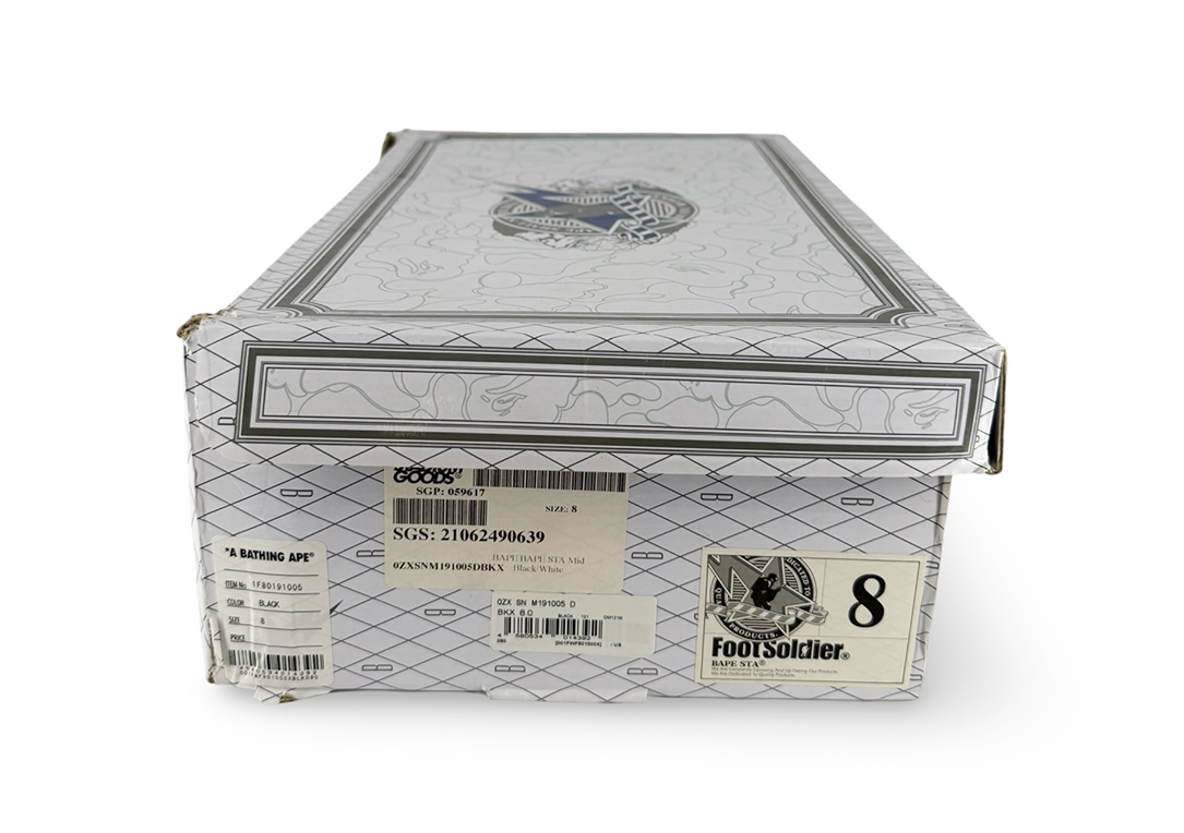 Bapesta Mid M2 'Black White'