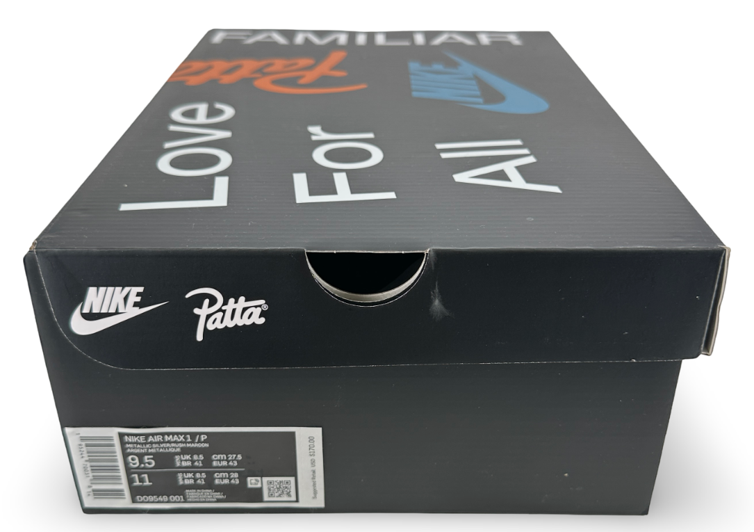 Nike Air Max 1 Patta Waves Rush Maroon (without Bracelet)