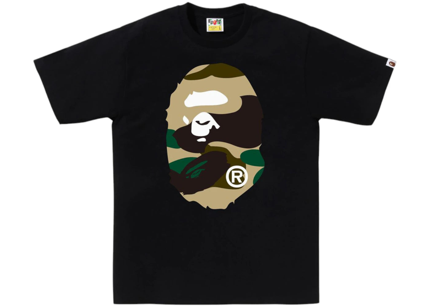 BAPE Giant 1st Camo Big Ape Head Tee Black/Yellow