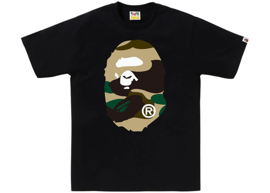 BAPE Giant 1st Camo Big Ape Head Tee Black/Yellow