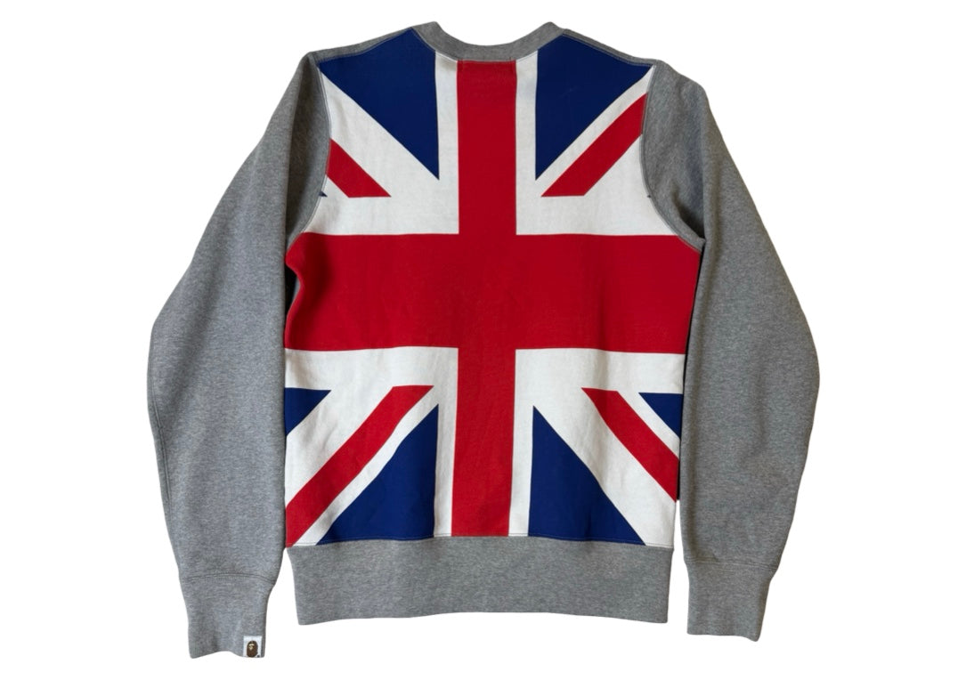 BAPE Union Jack Crewneck Grey