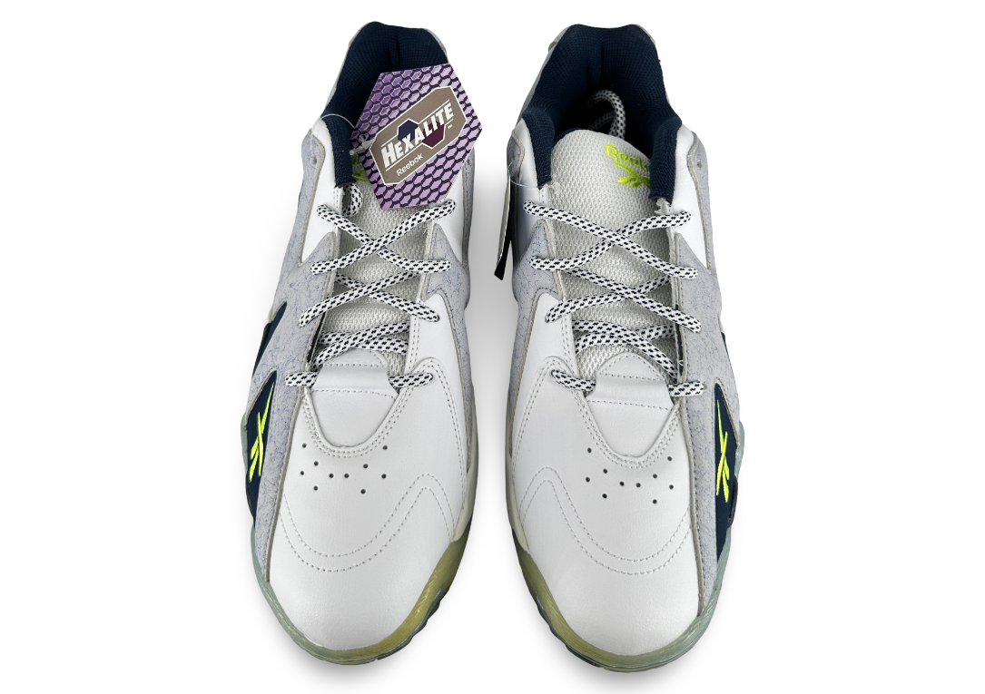 Reebok Kamikaze II Low White Steel Blue Solar Yellow