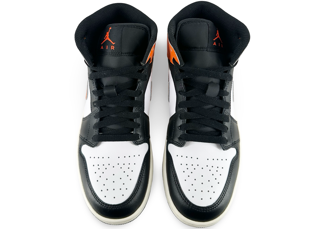 Jordan 1 Mid Black Toe Starfish