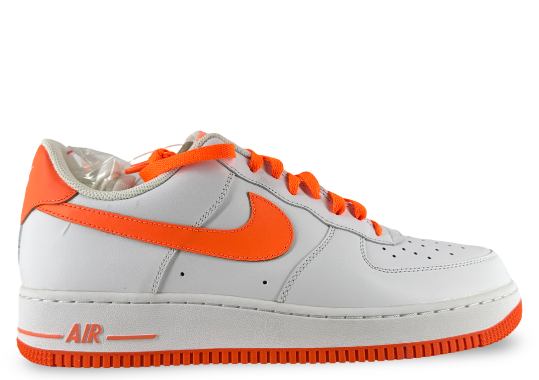 Nike Air Force 1 Low White Total Orange Neon Swoosh