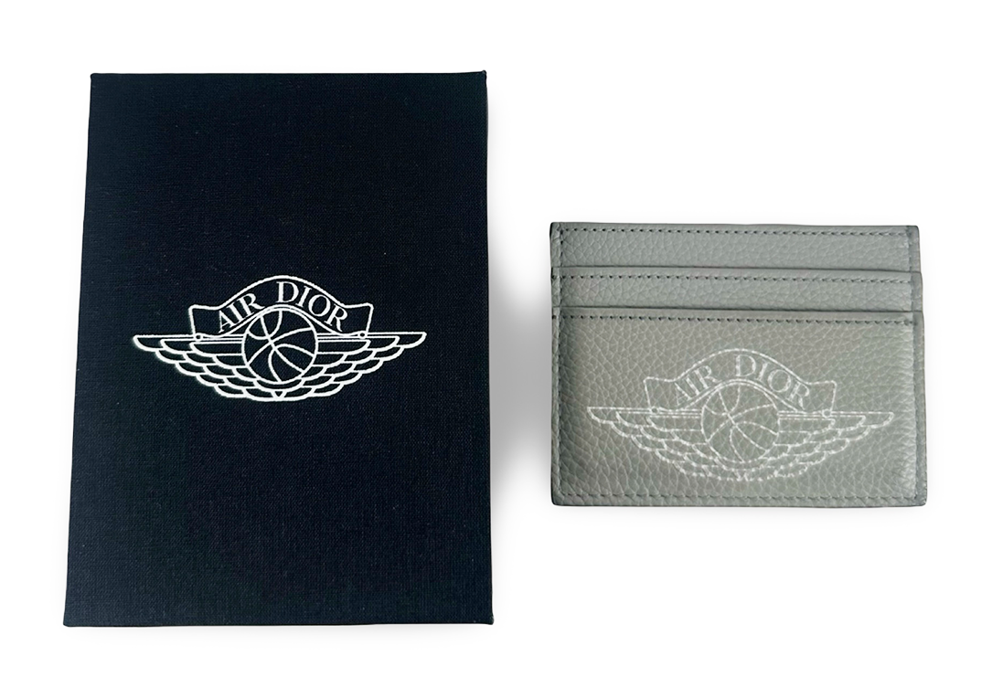 Dior x Jordan Wings Card Holder (4 Card Slot) Grey