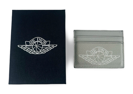 Dior x Jordan Wings Card Holder (4 Card Slot) Grey