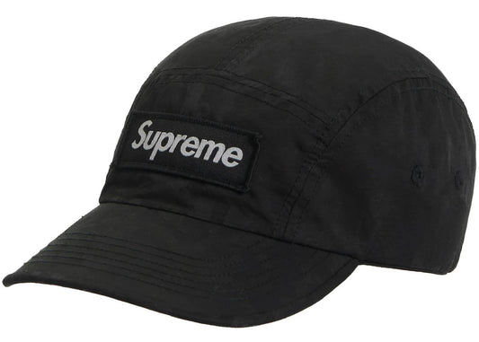 Supreme Overdyed Camo Nylon Camp Cap Black