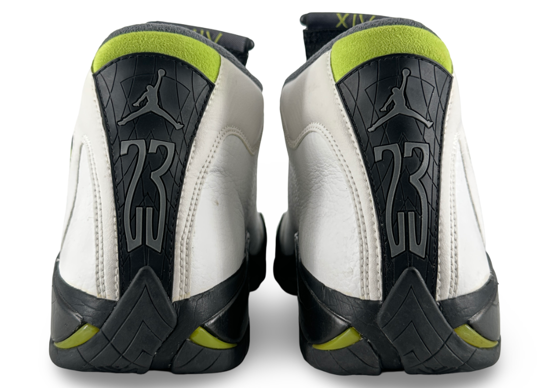 Jordan 14 Retro White Chartreuse