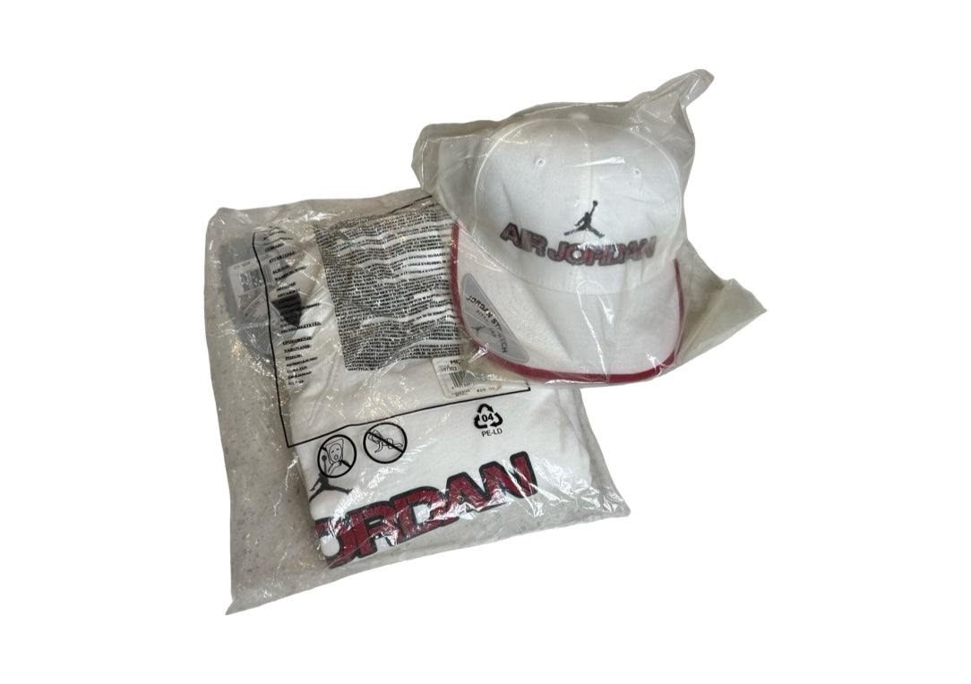 Jordan 4 Laser T-Shirt (XXXL) and Hat (L/XL) (2004)