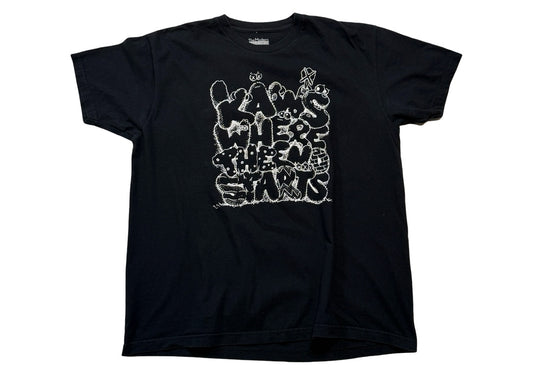KAWS Where The End Starts Tee Black