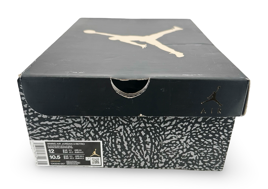 Jordan 3 Retro Black Cement Gold (Women's)