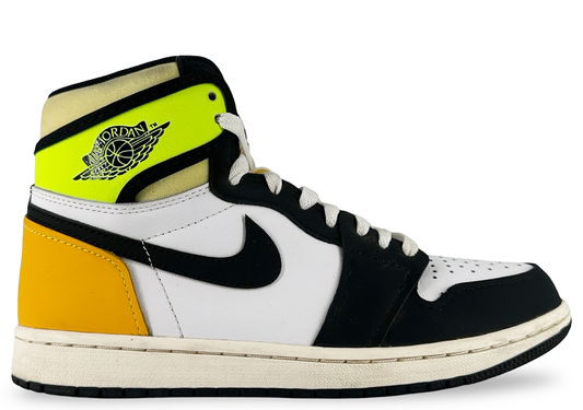 Jordan 1 Retro High White Black Volt University Gold