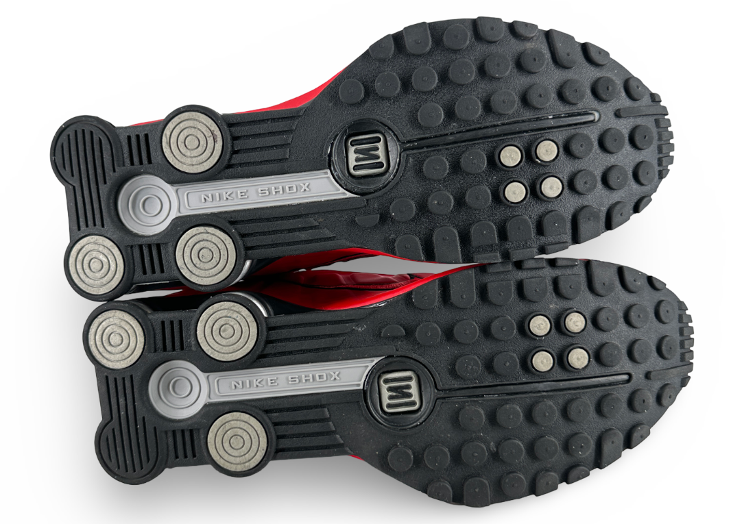 Nike Shox R4 University Red Black Metallic Silver