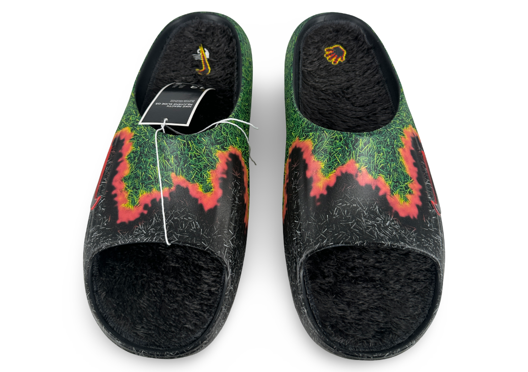 Nike ReactX Rejuven8 Slide.SWOOSH Touch Grass Dark Smoke Grey Kelly Green