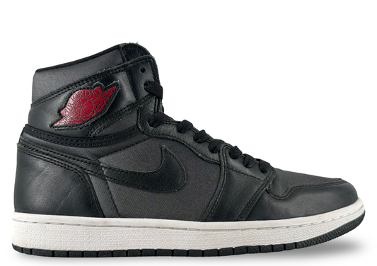 Jordan 1 Retro High Black Satin Gym Red