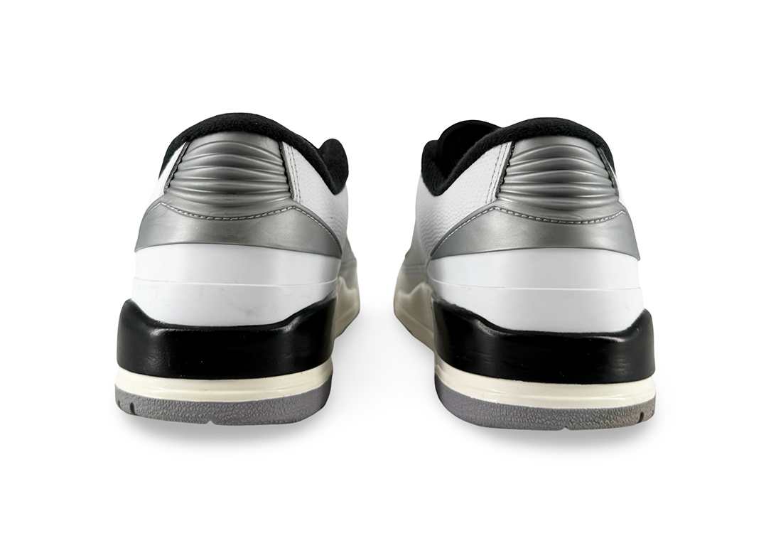 Jordan 2/3 White Black Metallic Silver