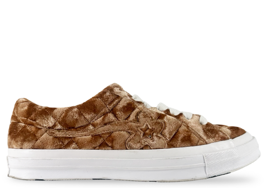 Converse One Star Ox Golf le Fleur TTC Quilted Velvet Brown Sugar