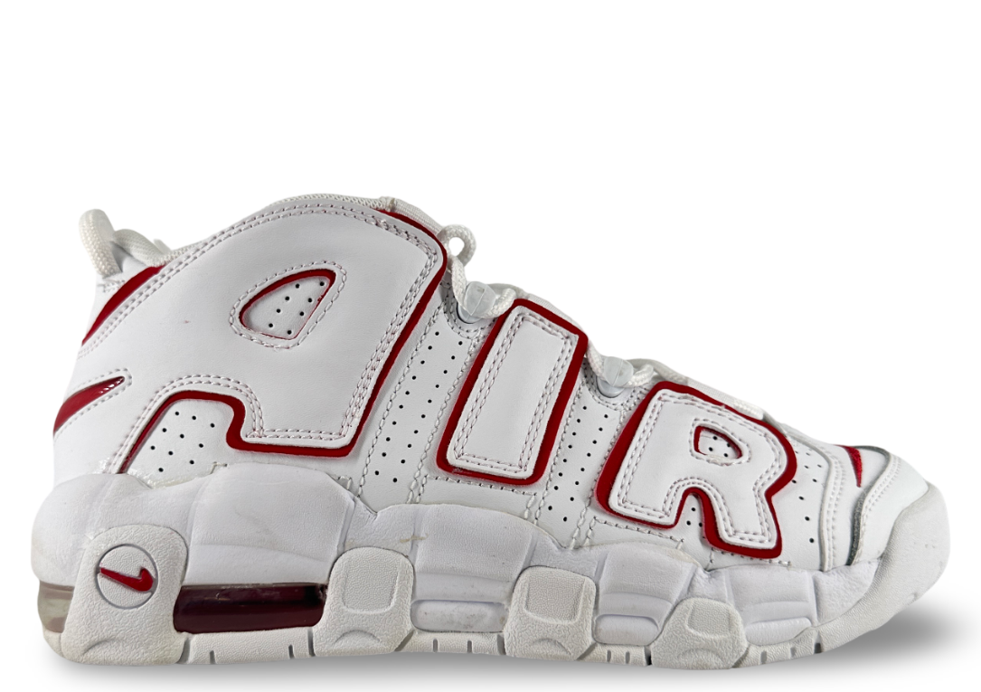 Nike Air More Uptempo White Varsity Red Outline (GS)