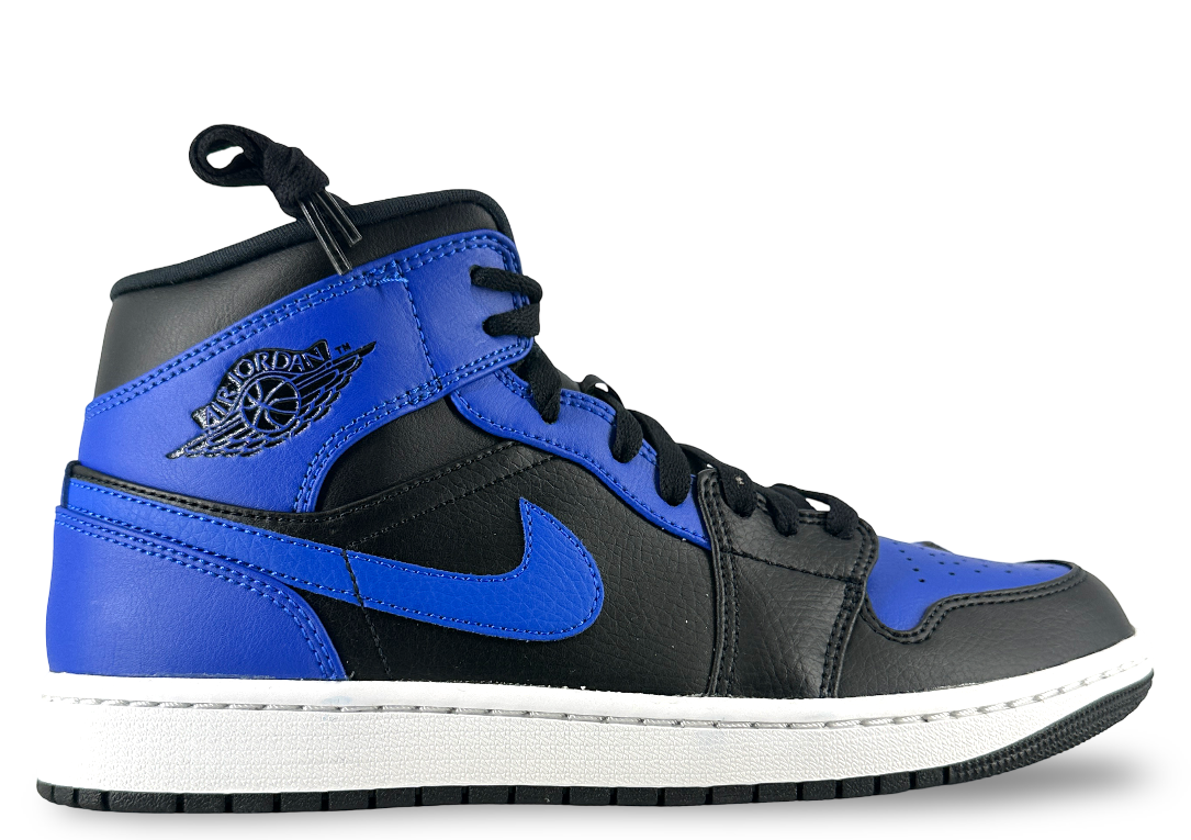 Jordan 1 Mid Hyper Royal Tumbled Leather