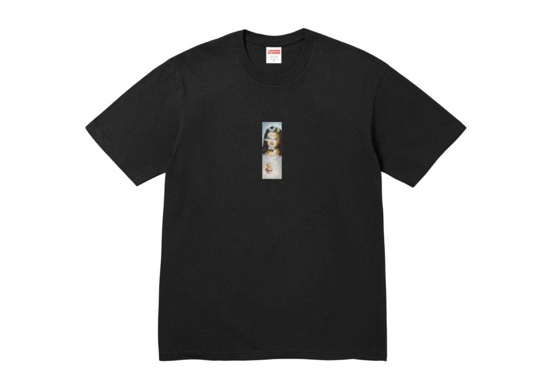 Supreme Prayer Card Box Logo Tee Black