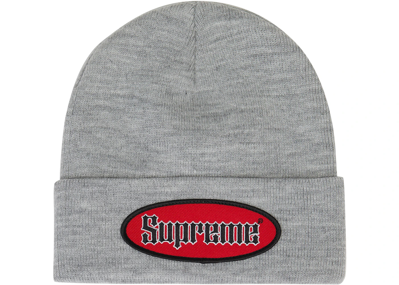 Supreme Oval Patch Beanie (SS22) Heather Grey