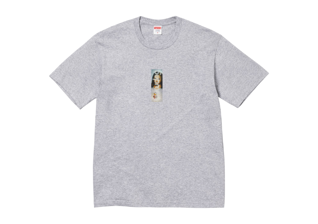 Supreme Prayer Card Box Logo Tee Grey