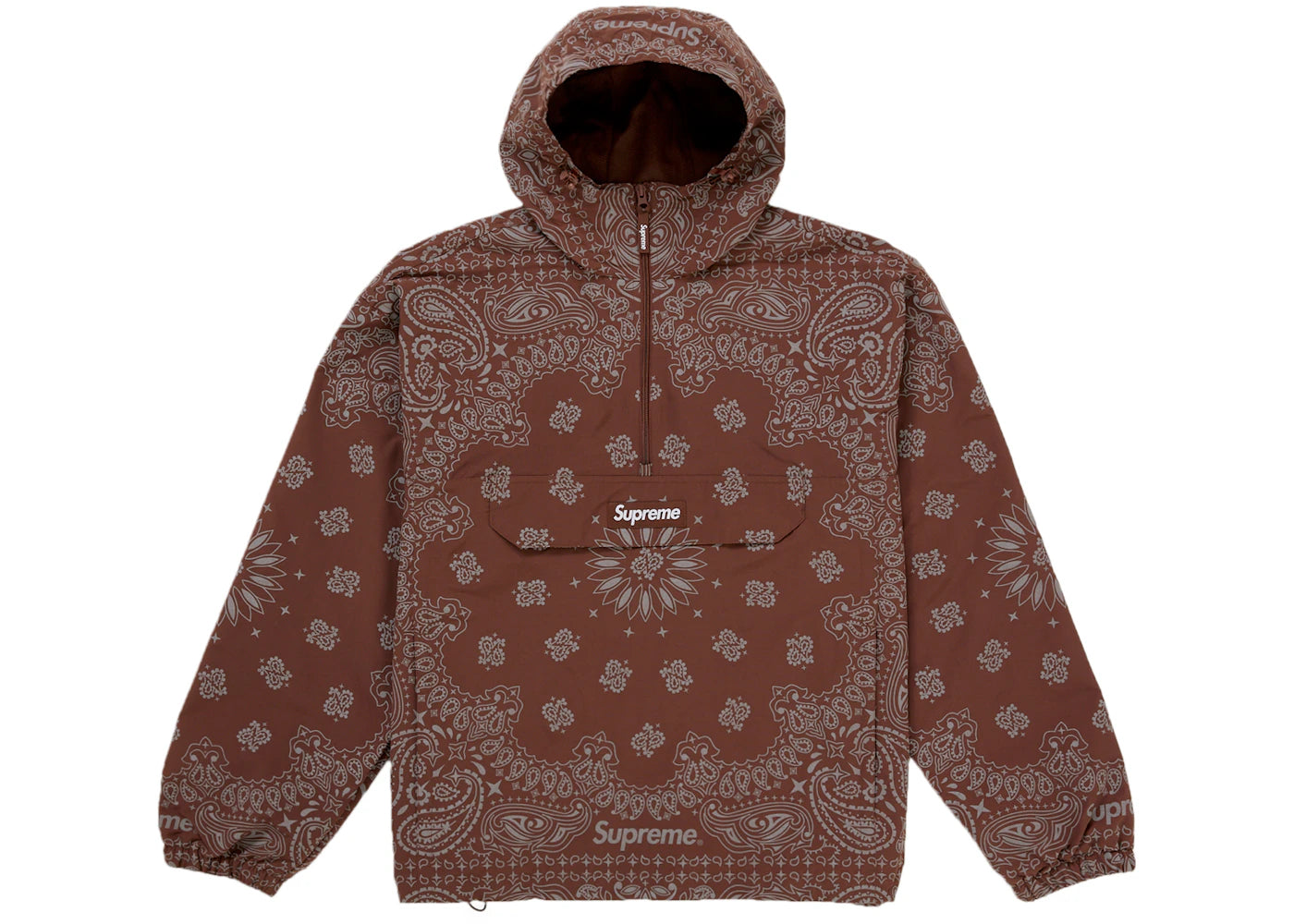 Supreme Reflective Bandana Anorak Brown