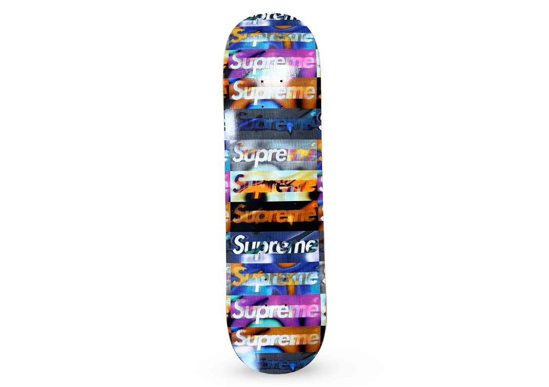 Supreme Distorted Logo Skateboard Deck Black